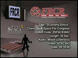 2006 - U.S. House of Representatives - Zachary T. (Zack) - Space - &quot;Economy Ethics&quot;, 2006-01-01 - 2006-12-31