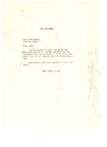 ["John T. Andrews, a Civil Service employee at Fort Sill, Oklahoma, requested a transfer to the Internal Revenue Collector's Office or the Post Office Service in order to be closer to his family. His request was acknowledged by Honorable L. M. Gensman, who informed him that it would be difficult to accomplish. The Civil Service Commission confirmed Andrews' eligibility for transfer and provided information on the process. Gensman continued to offer his assistance and support in Andrews' transfer request."]