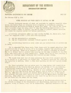 Steel Shortage Threatens Natural Gas Supply, May Result in Usage Restrictions, 1951-07-05
