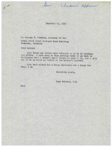 Correspondence between Attorney George V. Labadie and Congressman Page Belcher, 1953-12-22