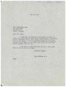 Correspondence Regarding the Euchee Tribe&#39;s Claim Status in 1953, 1953-06-16