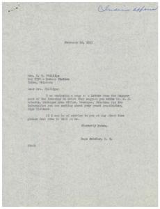 Correspondence Regarding Cherokee Ancestry Inquiry, 1951-01-01 - 1953-12-31