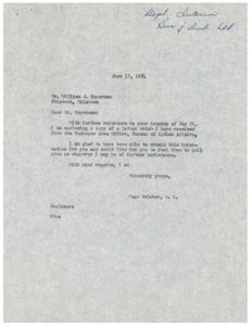 Correspondence Regarding the Quapaw Indian Tribe Inquiry, 1954-05-26