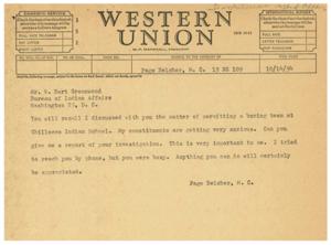 Correspondence Regarding Boxing Program at Chilocco Indian School, 1954-11-24