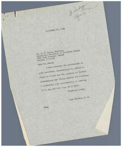Endorsement of Arthur M. Jones for Special Investigator for Indian Affairs in Oklahoma, 1954-09-20