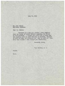Correspondence Regarding Land Rental Dispute: Bureau of Indian Affairs and Mr. John DeRoin, 1953, 1951-01-01 - 1953-12-31