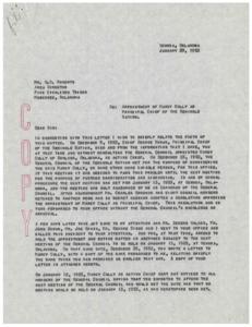 Controversy Over the Appointment of Marcy Cully as Principal Chief of the Seminole Nation: A Letter from Phillip Walker, Chairman of the General Council, 1952-12-09