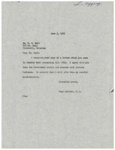 Correspondence on Government Competition with Private Business - 1955, 1955-06-03