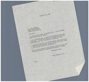 Correspondence Between Radio Station WBBZ and Representative Page Belcher Regarding Support for the Ponca City Sportsmen&#39;s Junior Rifle Club, 1955-02-14
