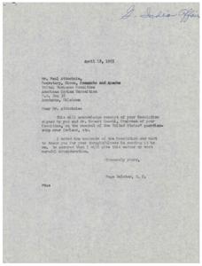 1955 Opposition to the Removal of U.S. Guardianship Over Indians: A Resolution of the Kiowa, Comanche, and Apache Tribal Business Committee, 1954-01-01 - 1955-12-31