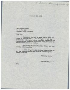Correspondence Regarding the Proposed Transfer of the Indian Service Extension Department, 1955-01-11