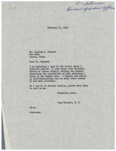 Correspondence Regarding Lease Request of the Summit Site on the Mescalero Indian Reservation, 1954-01-01 - 1955-12-31