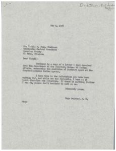 Abolition of District Agent Position at Cheyenne-Arapaho Indian Agency: Correspondence between the Department of the Interior and the Republican Central Committee, 1955-01-01 - 1960-12-31