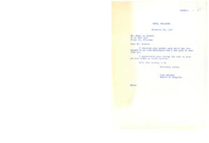 Congressional Letter from Page Belcher to Chas. A. Bredin, 1958, 1958-11-22