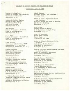 1957 Breakfast Meeting: Discussing Industry Opportunities for the American Indian, 1957-04-09
