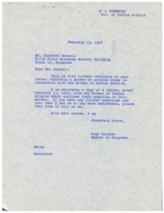 Correspondence Regarding the Use of Government vs. Privately Printed Forms in the Bureau of Indian Affairs, 1958-01-27