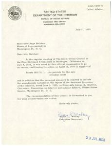 Correspondence Regarding Tribal Affairs, Indian Land Sales, and Hospital Care in the United States (March-July 1959), 1959-04-17