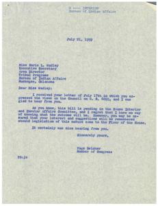 Correspondence Regarding H.R. 6095 and the Inter-Tribal Council&#39;s Support for Amendments to 1956 Indian Employment Act, 1955-01-01 - 1960-12-31