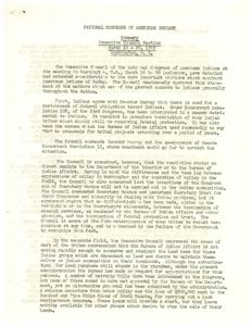 1959 Executive Council Meeting Summary: National Congress of American Indians Discusses Key Issues and Concerns, 1950-01-01 - 1959-12-31