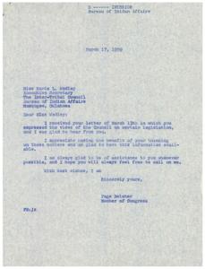 Correspondence Between Bureau of Indian Affairs and Congress Regarding Tribal Legislation, 1954-08-05