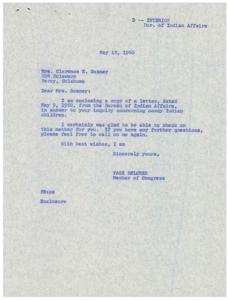 Correspondence Regarding Inquiry into the Welfare of Needy Indian Children in Perry, Oklahoma, 1955-01-01 - 1960-12-31