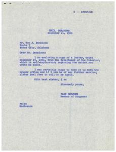 Correspondence Regarding Kaw Indian Tribal Council&#39;s Land Survey Request, 1961, 1959-01-01 - 1962-12-31