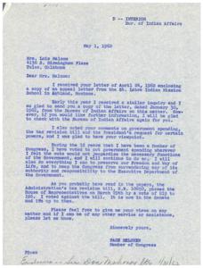 Congressional Correspondence on St. Labre Indian Mission School Appeal and Government Policies in 1962, 1962-01-23