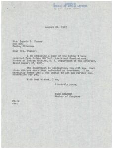 1965 Correspondence Regarding Alleged Misconduct and Discrimination at Ft. Sill Indian School, 1965-08-17