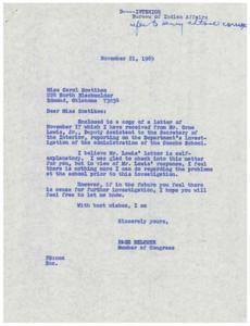 Correspondence Regarding the Investigation of Administration at Concho Indian School, 1969-06-03