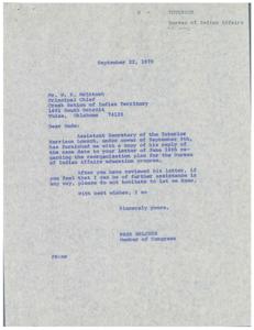 Correspondence Regarding the Reorganization of the Bureau of Indian Affairs Education Program in 1970, 1970-01-01 - 1970-12-31