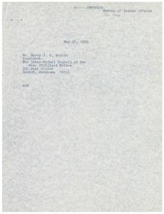 Inter-Tribal Council of the Five Civilized Tribes: Correspondence and Resolutions in Support of Job Corps and Legal Services Programs, 1969, 1969-04-11