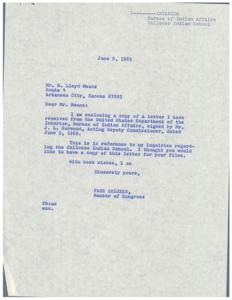Correspondence Regarding Chilocco Indian School and the Bureau of Indian Affairs (1969), 1969-04-15