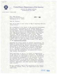 Response to Allegations of Misconduct at Chilocco Indian School: An Official Letter from the Bureau of Indian Affairs, 1950-01-01 - 1959-12-31