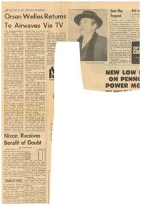 Orson Welles Returns to Broadcasting and Man Found Dead in Denver, 1969-04-10