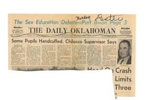 Handcuffing as Disciplinary Method in Chilocco Indian School: A Controversial Debate, 1969-04-07