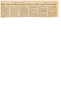 Indian Chief Criticizes Release of Chilocco Report; Alleges Misuse of Funds and Mistreatment of Students, 1969-04-12