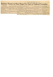 Nixon Administration Signals Hope for Reduction in Federal Spending: Rep. Page Belcher&#39;s Insights, 1969-04-12