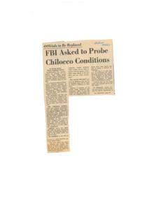 Chilocco Indian School Officials Replaced Amidst FBI Investigation into Conditions, 1950-01-01 - 1959-12-31