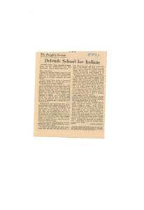 Defending American Indian Schools: A Personal Perspective, 1950-01-01 - 1959-12-31