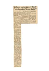 Chilocco Indian School Superintendent Refutes Claims of Brutality and Abuse, 1950-01-01 - 1959-12-31