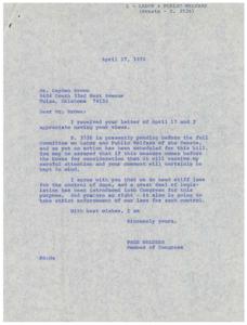 Correspondence Regarding Senate Bill S. 3526 and Drug Control Legislation, 1970-04-27