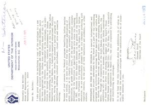 Letter from the Indian Arts and Crafts Board regarding the Exhibition of Photographs and Poems by Sioux Children, 1950-01-01 - 1959-12-31