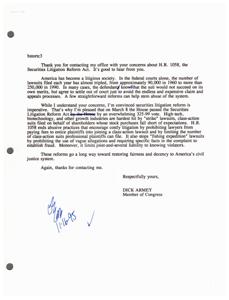 Reforming Securities Litigation: H.R. 1058 and the Future of Fairness in America&#39;s Legal System, 1993-01-01 - 2001-12-21