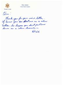 Response from Dick Armey, United States Majority Leader